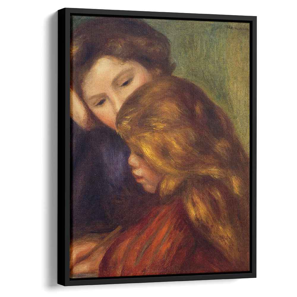 The Writing Lesson 1895 by Pierre-Auguste Renoir by Pierre-Auguste Renoir - Impressionist canvas print