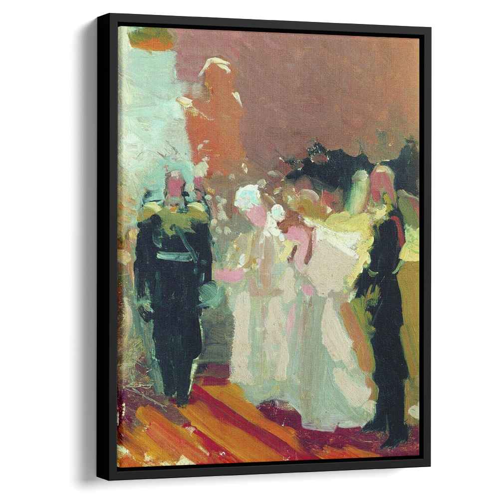 The yield on the Red Porchby Ilya Repin Canvas Print