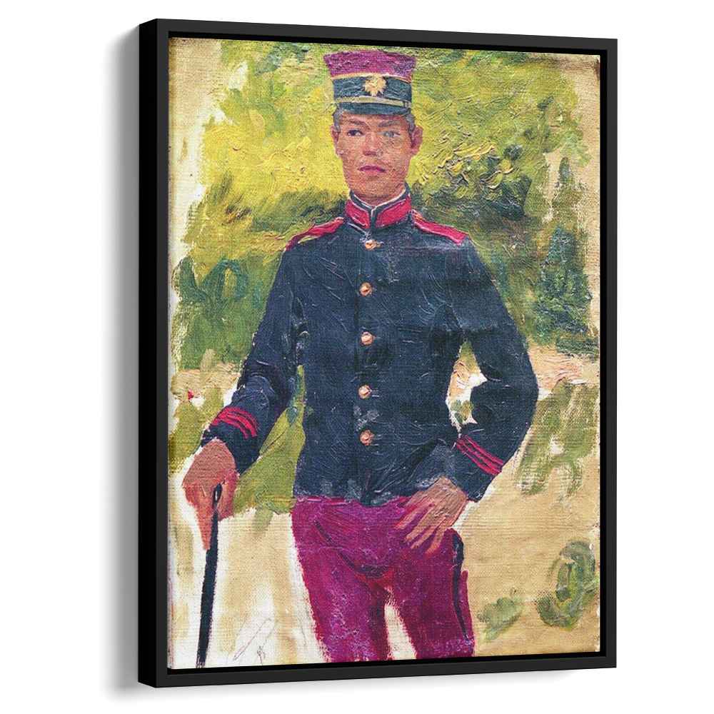 The young soldier. Parisian style Canvas Print