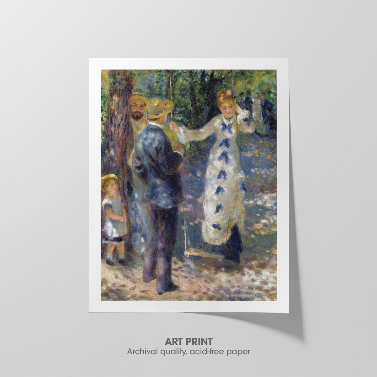 The Swing  Renoir  Art Print by Without A Frame - Oil Painting canvas print