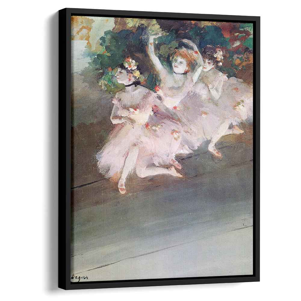 Three Ballet Dancersby Edgar Degas Canvas Print