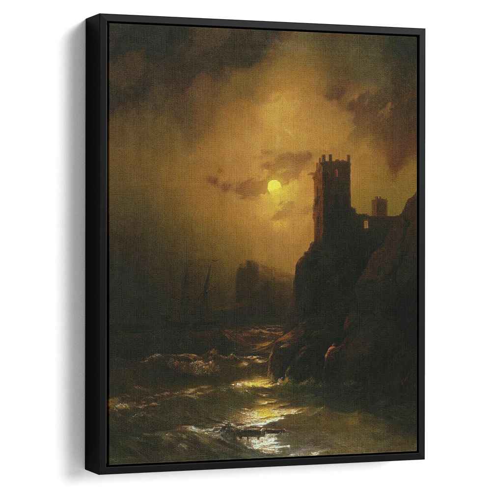 Tower. Shipwreckby Ivan Aivazovsky Canvas Print