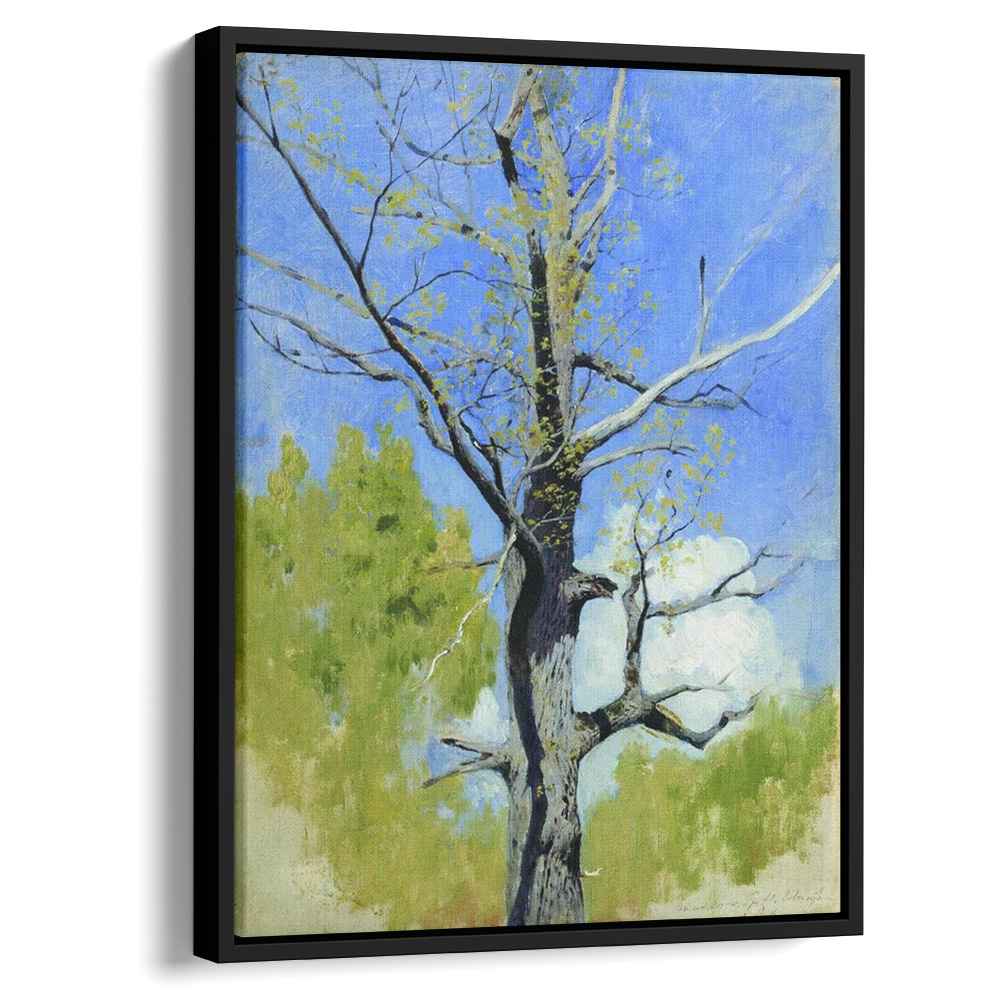 Trunk of burgeoning oakby Isaac Levitan Canvas Print
