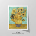 Twelve Sunflowers  Van Gogh  Art Print by Without A Frame - Oil Painting canvas print