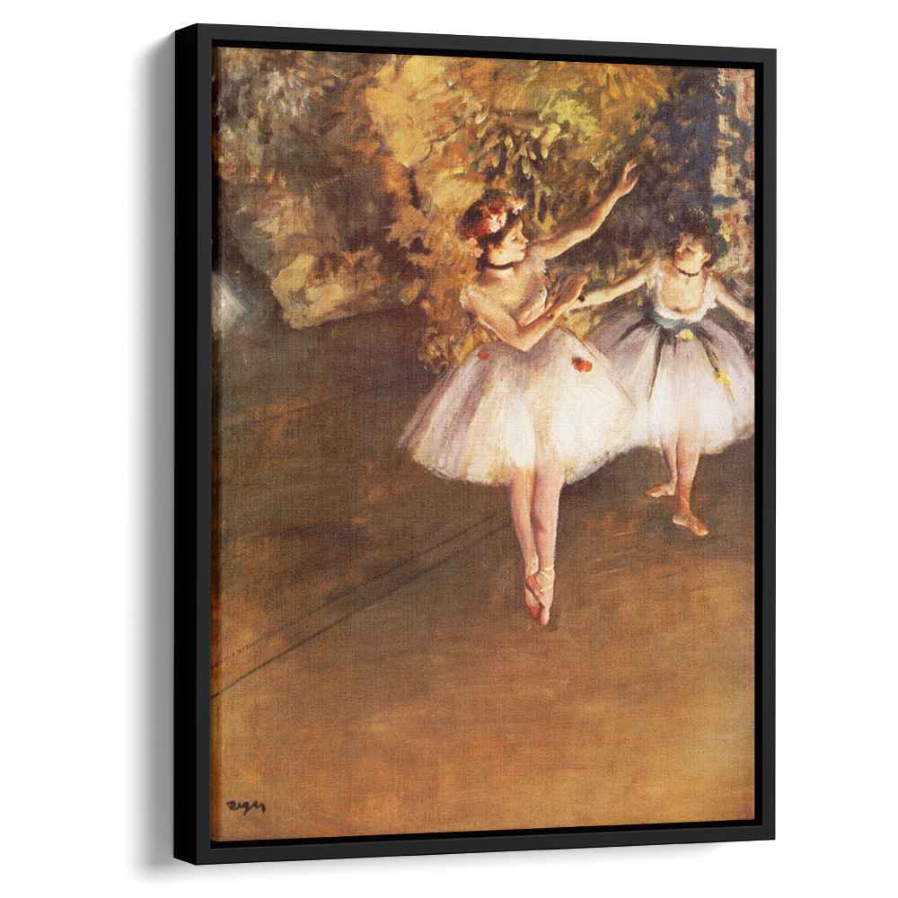 Two Dancers on Stageby Edgar Degas Canvas Print