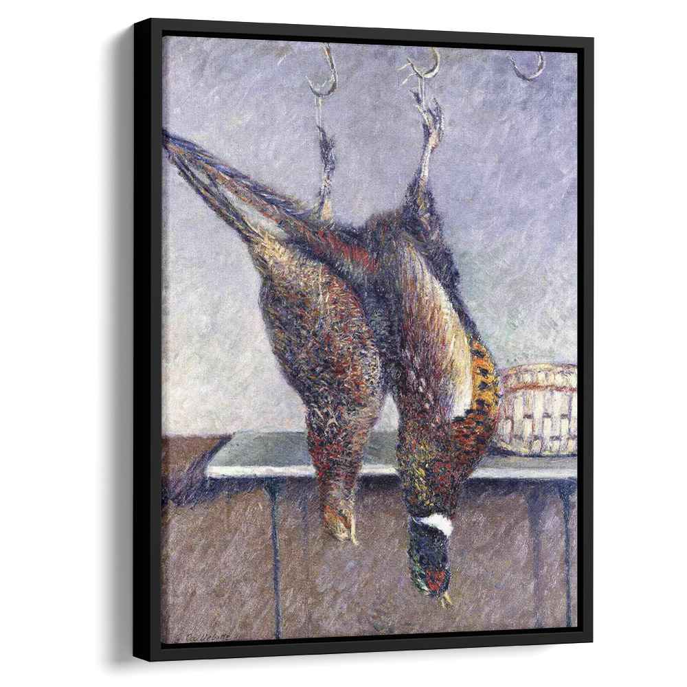 Two Hanging Pheasantsby Gustave Caillebotte Canvas Print