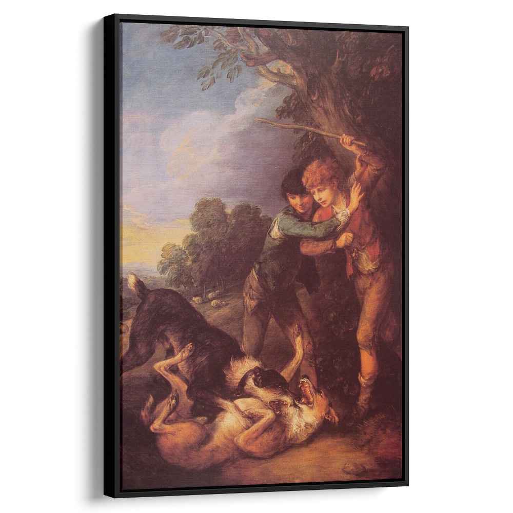 Two Shepherd Boys with Dogs Fighting 1783 by Thomas Gainsborough by Thomas Gainsborough - Oil Painting canvas print