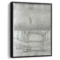 View of the interior of the tennis courtby Jacques-Louis David Canvas Print