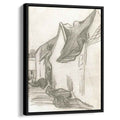Village Street, Sketch by Vincent van Gogh by Vincent van Gogh - Post-Impressionist canvas print