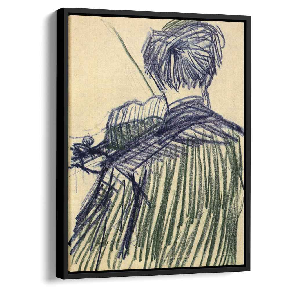 Violinist Seen from the Back 1887 by Vincent van Gogh by Vincent van Gogh - Post-Impressionist canvas print