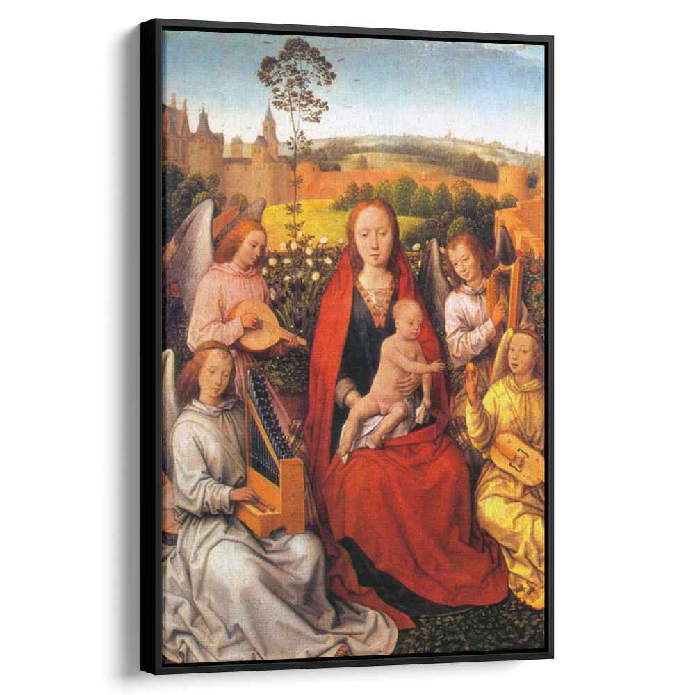 Virgin and Child with Musician Angels 1480 by Hans Memling by Hans Memling - Northern Renaissance canvas print