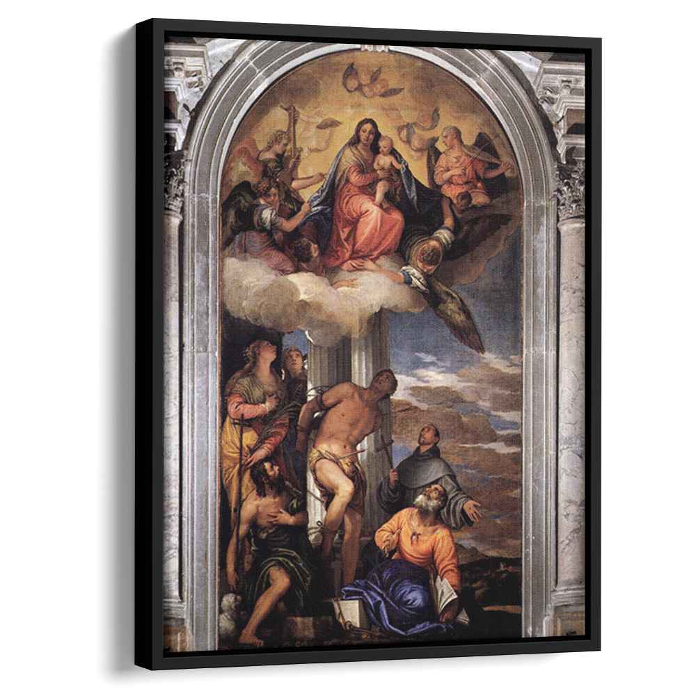 Virgin and Child with Saints 1565 by Paolo Veronese by Paolo Veronese - Oil Painting canvas print