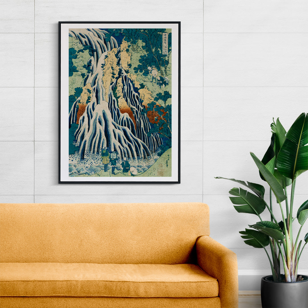 Shimotsuke Kurokami-Yama Kurifuri no Taki Poster by Moryarty - Oil Painting canvas print