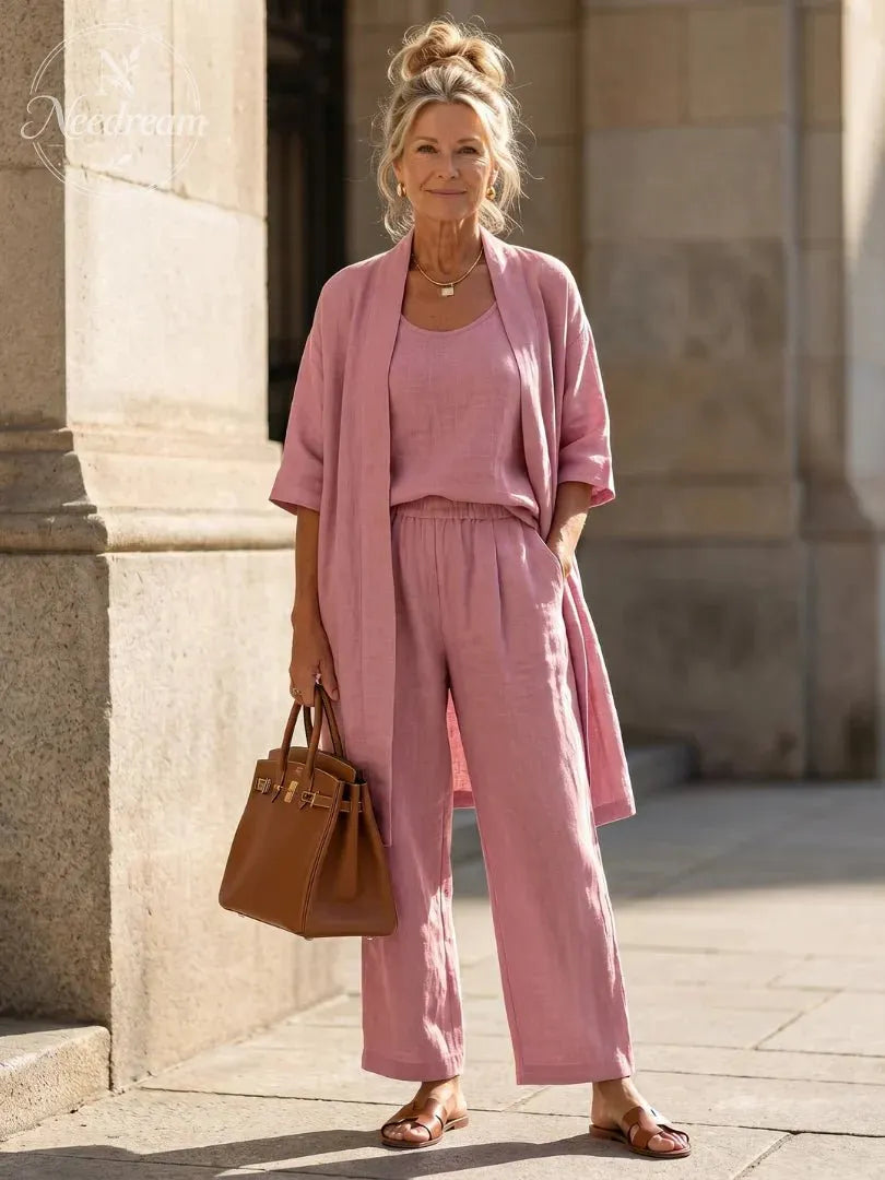 Lightweight Linen Three-Piece Set
