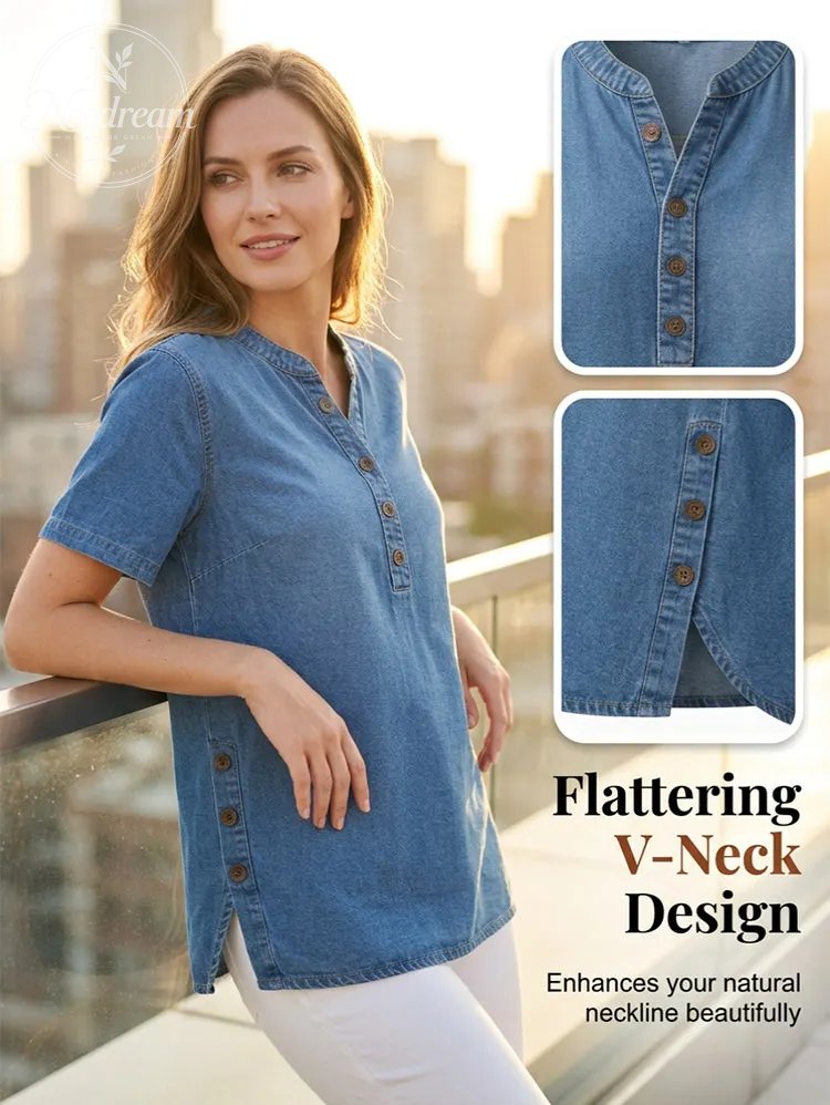 Women's Lightweight Casual Denim Top
