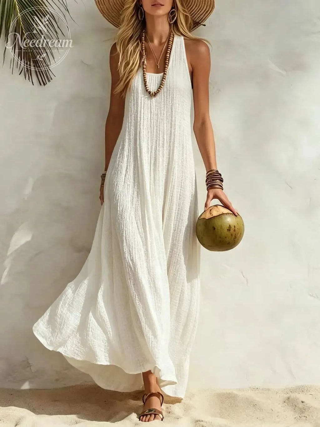 Women’s Summer Dress With a Relaxed Bohemian Beach Vacation Vibe