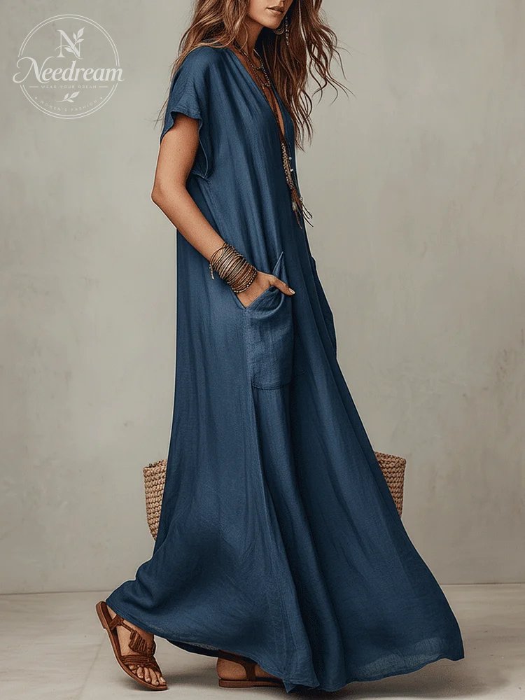 Effortless Bohemian Flow Relaxed Maxi Dress