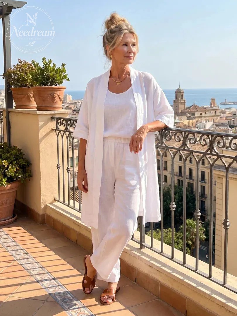 Lightweight Linen Three-Piece Set