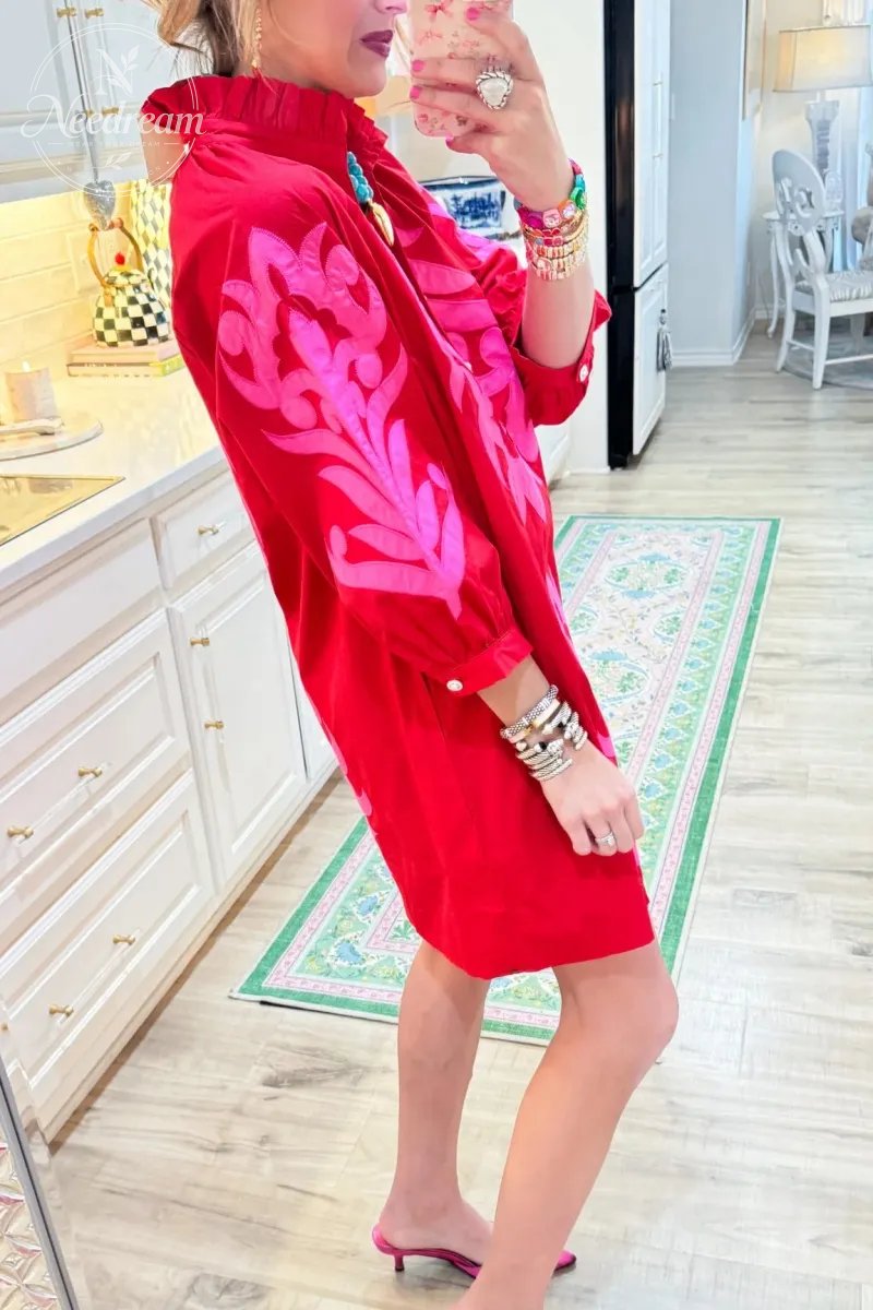 Contrast Printed Dress