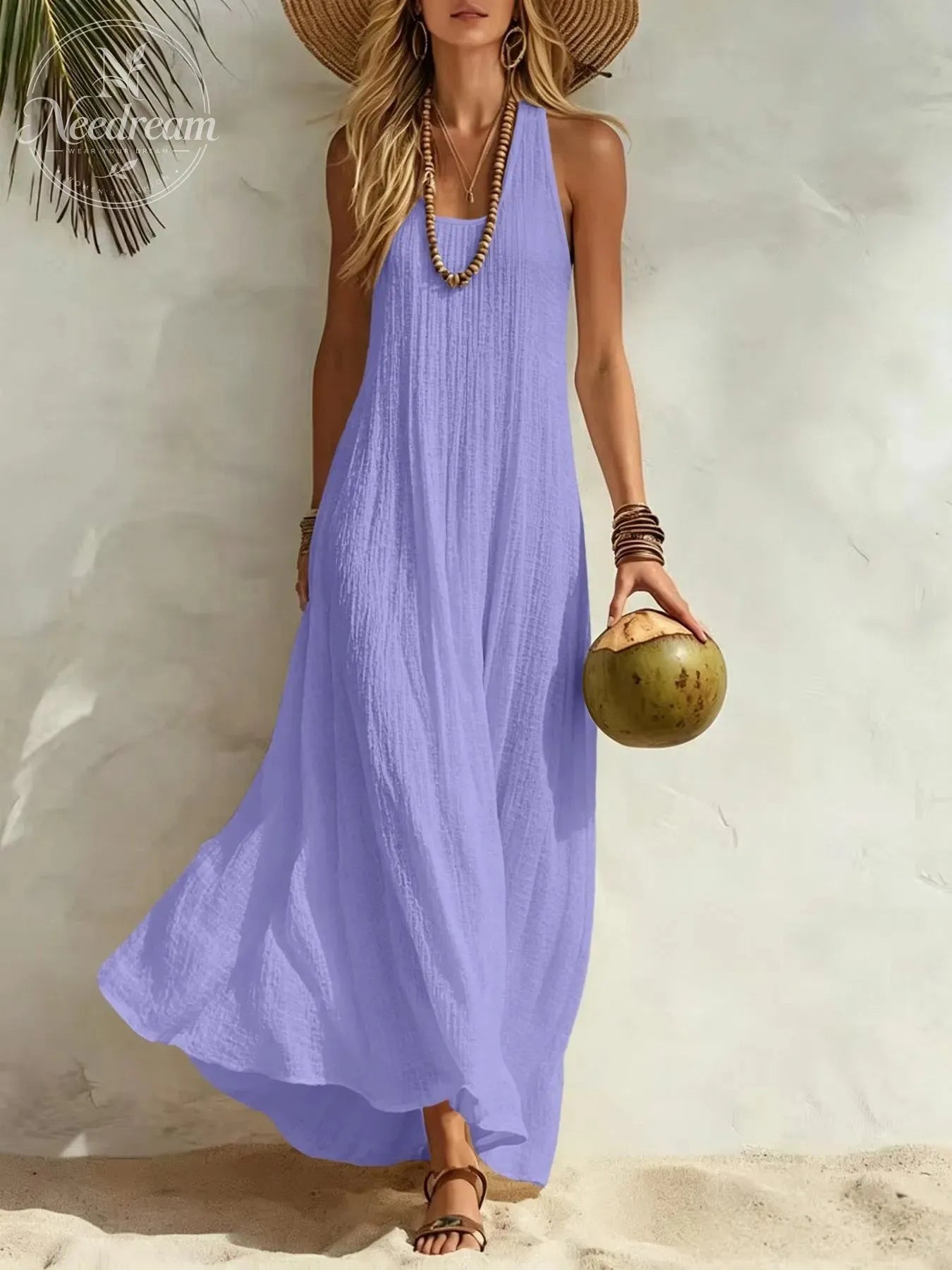 Women’s Summer Dress With a Relaxed Bohemian Beach Vacation Vibe