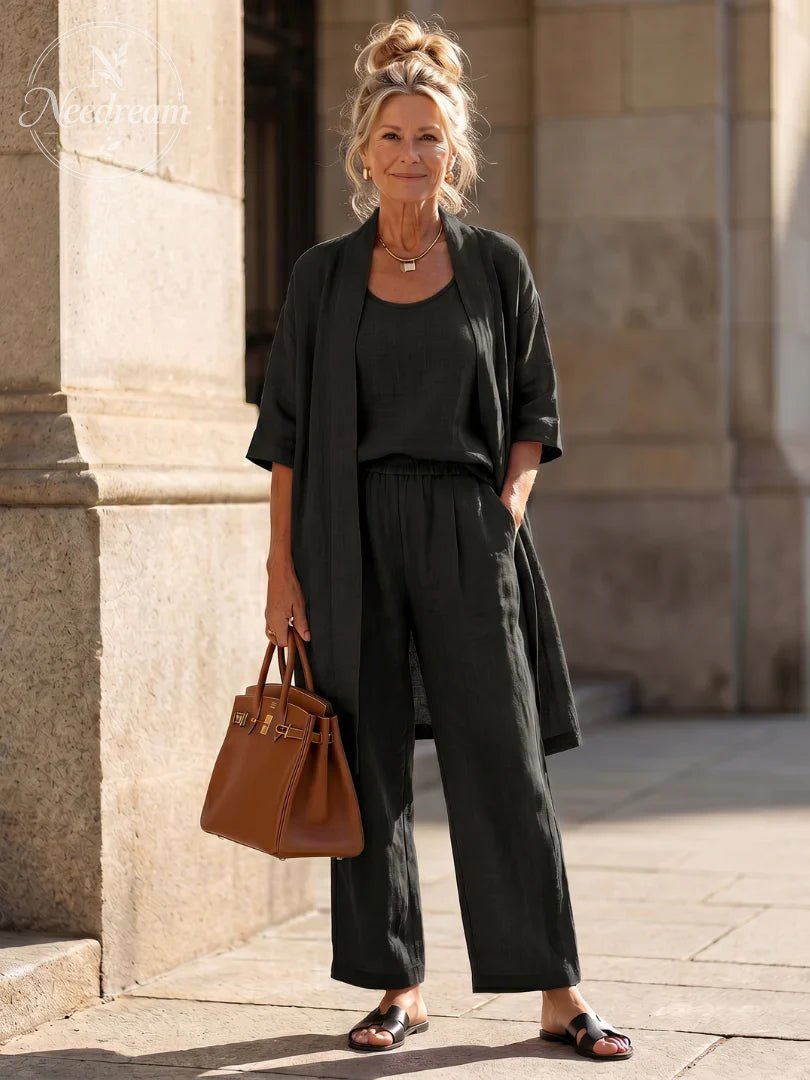 Lightweight Linen Three-Piece Set