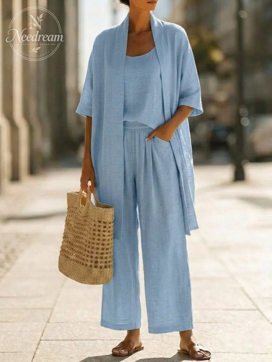Lightweight Linen Three-Piece Set