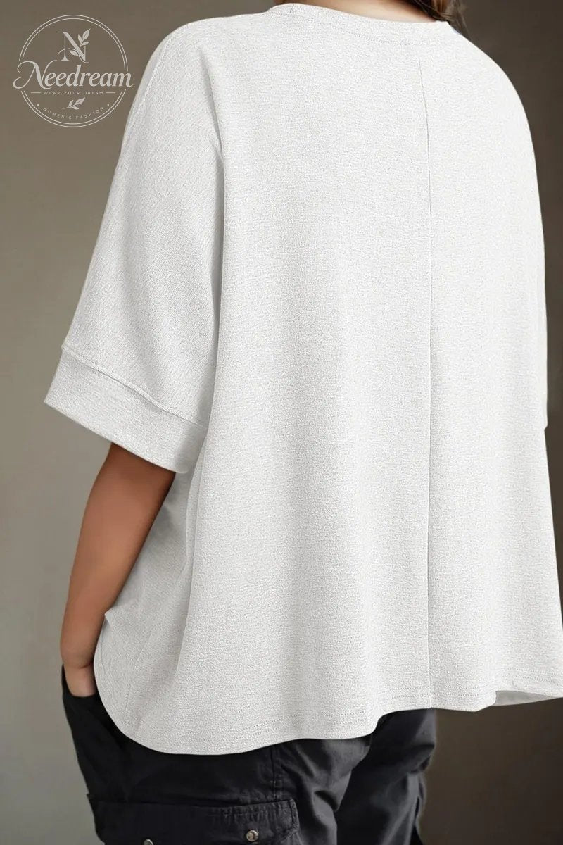 Womens Solid T Shirts for Women Loose Oversized Tops Basic Tee