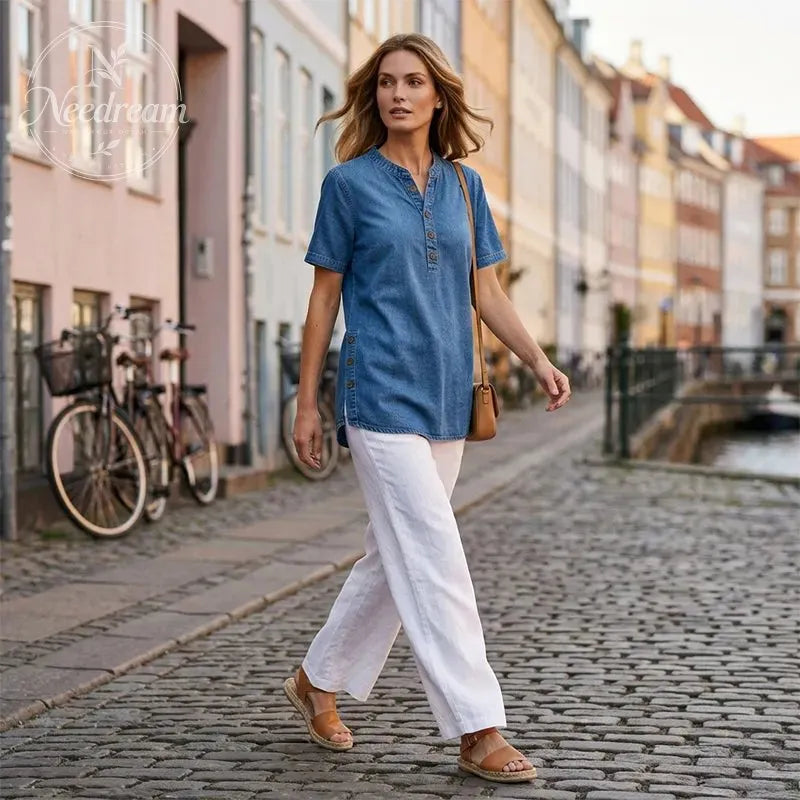 Women's Lightweight Casual Denim Top
