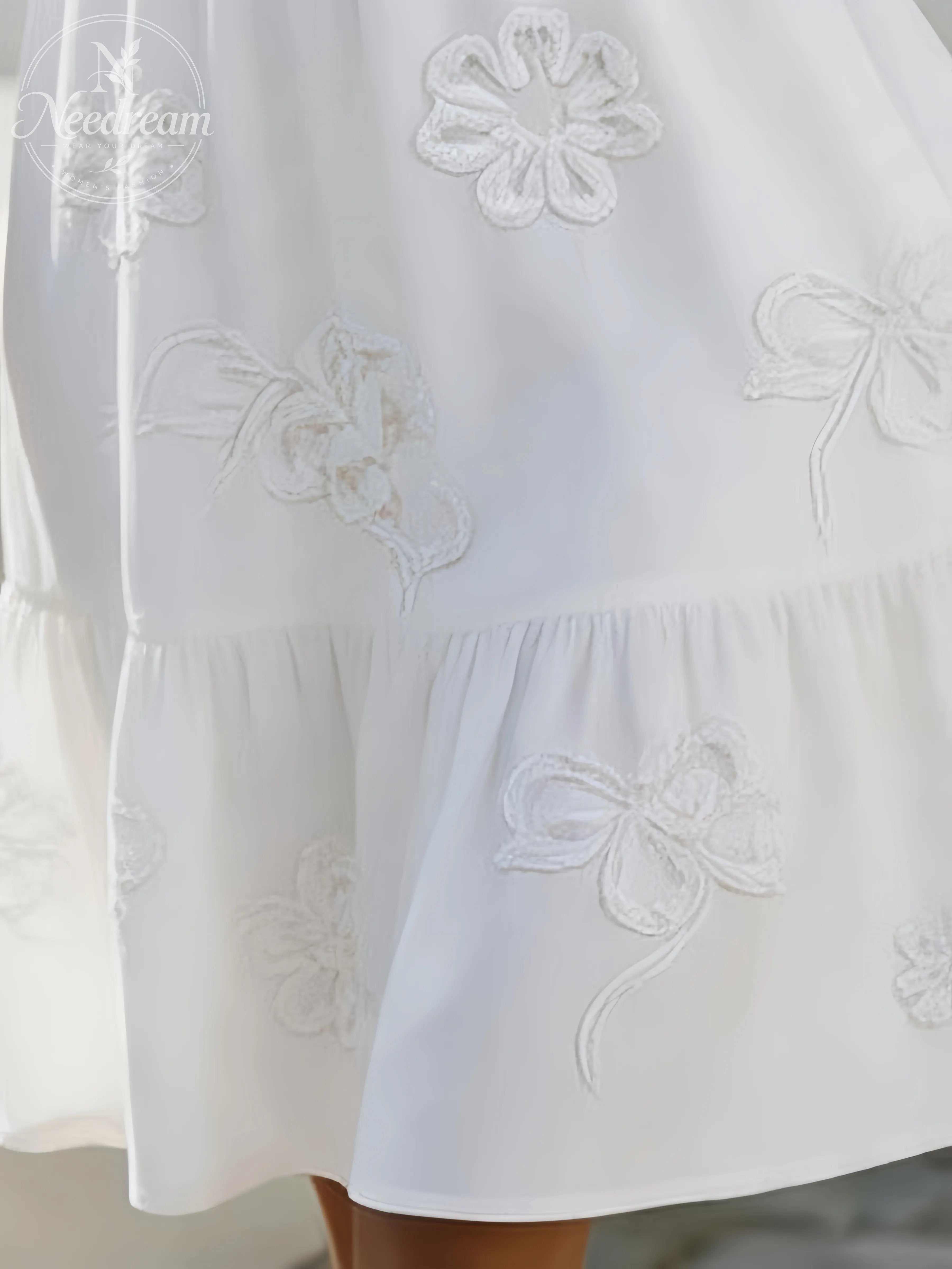Elisa Textured Floral Midi Dress