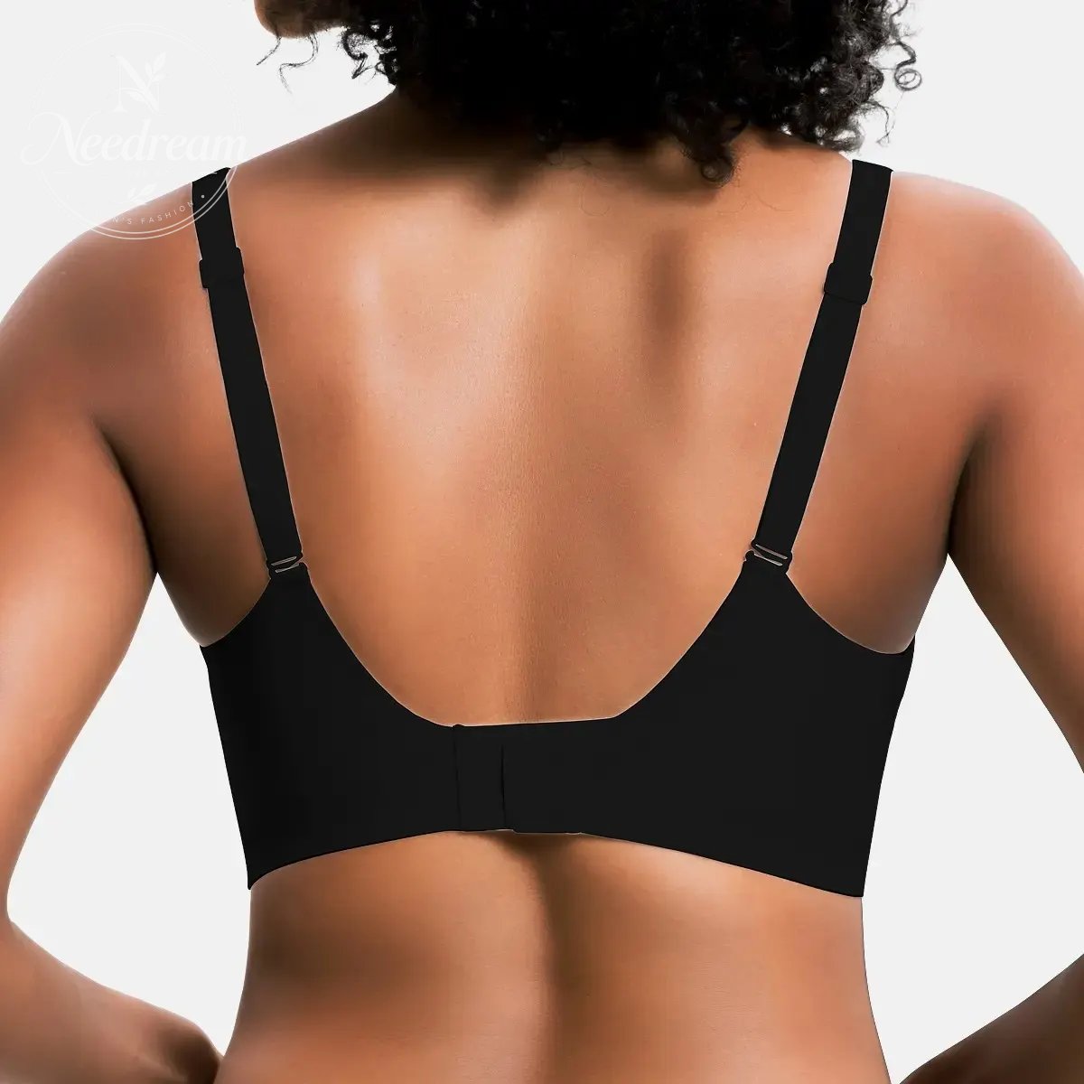 Womens Comfortable Wireless Bras Push Up Bralettes Seamless Tshirts Bras Deep V Everyday Bras