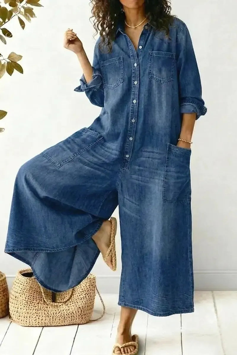 Women's Cozy And Casual Cotton Jumpsuit