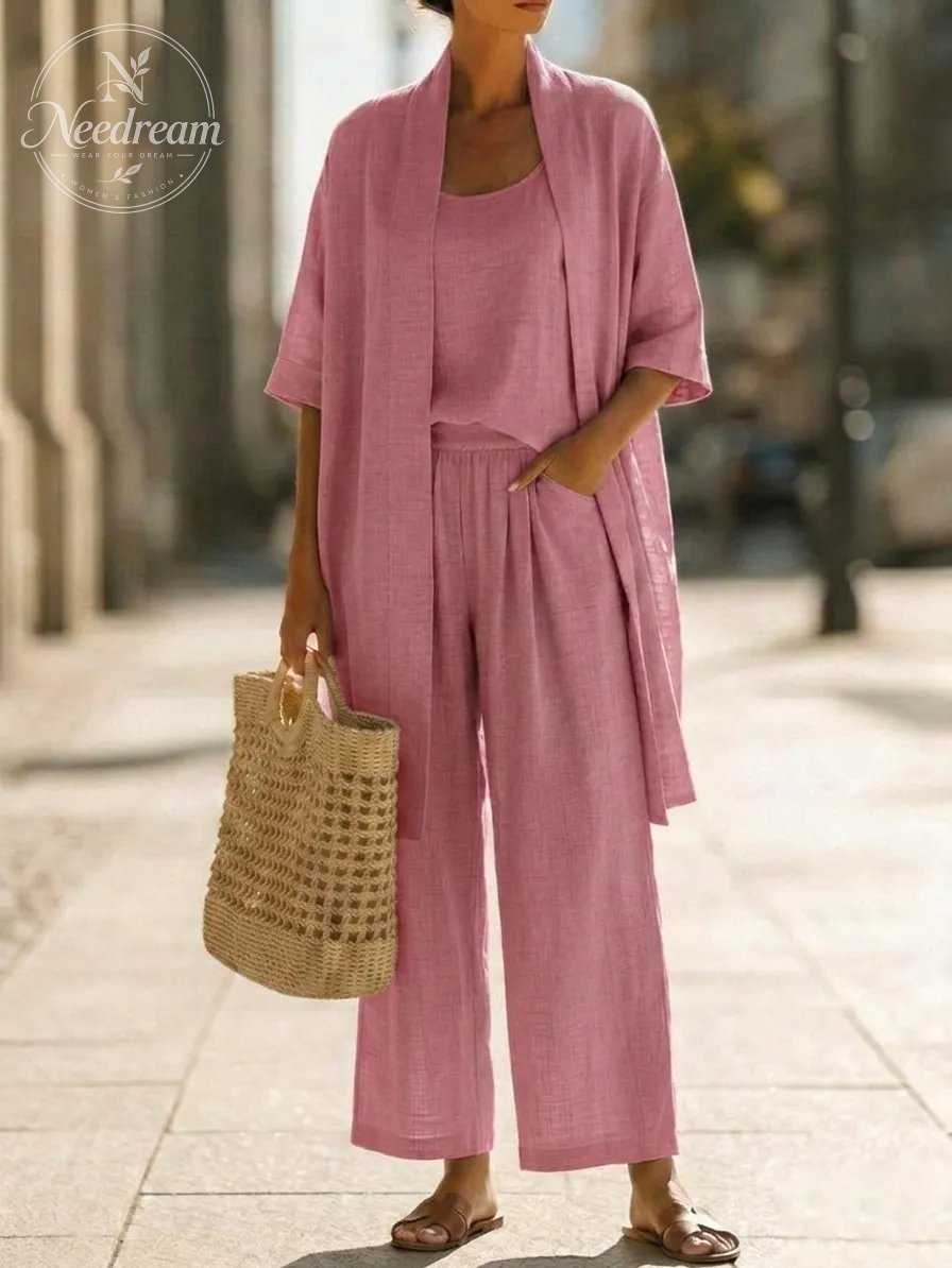 Lightweight Linen Three-Piece Set