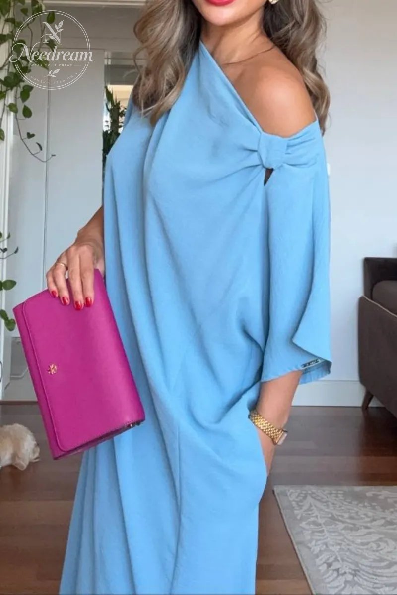 Asymmetrical One-Shoulder Long Dress