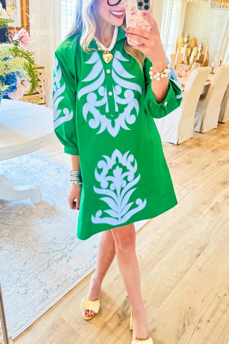 Contrast Printed Dress