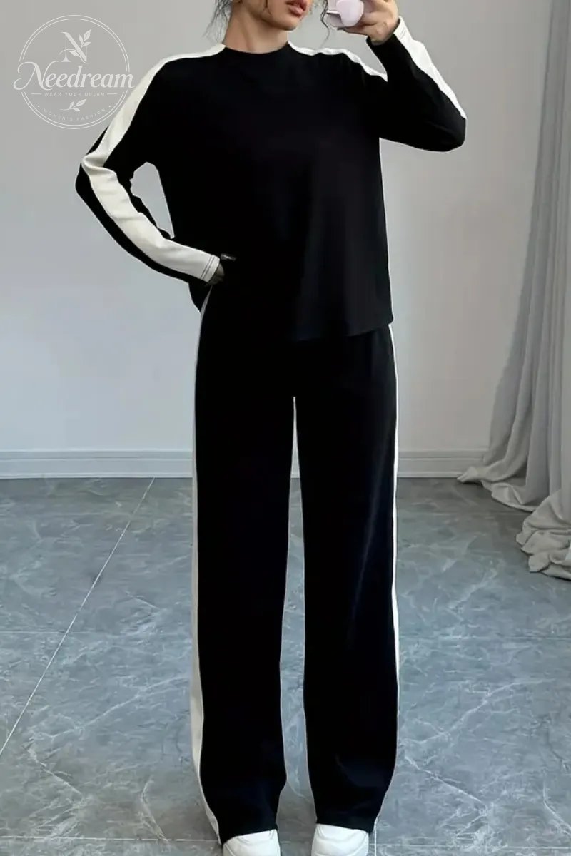 Striped Color-blocked Tracksuit