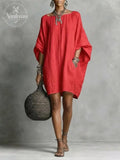 Casual cotton and linen dress