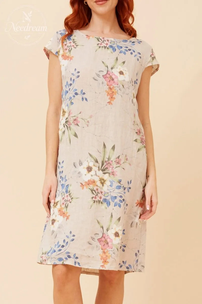 Sisley Floral Linen Dress