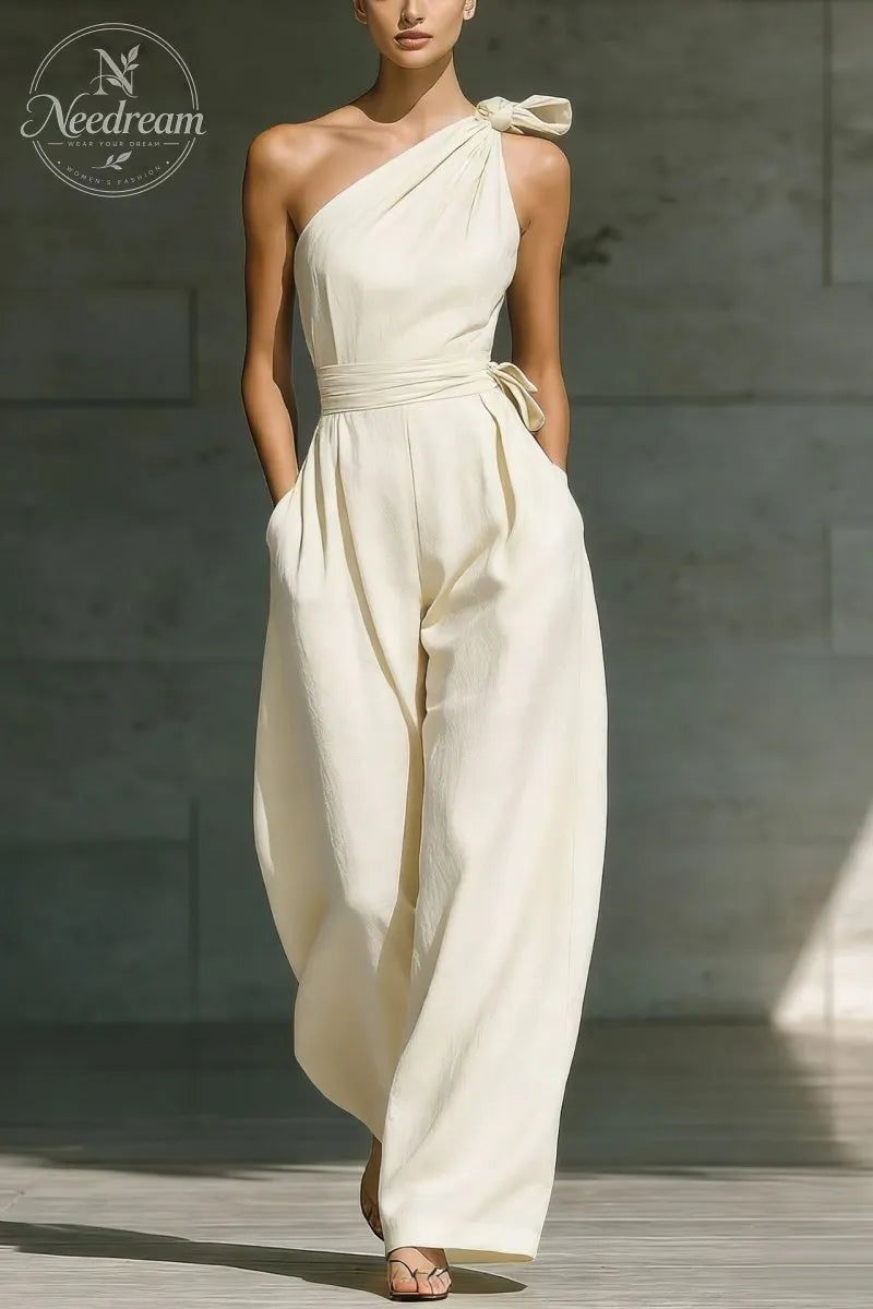 📦📦LAST DAY SAVE 49% ⏰Elegant Off-the-shoulder Loose Linen Jumpsuit