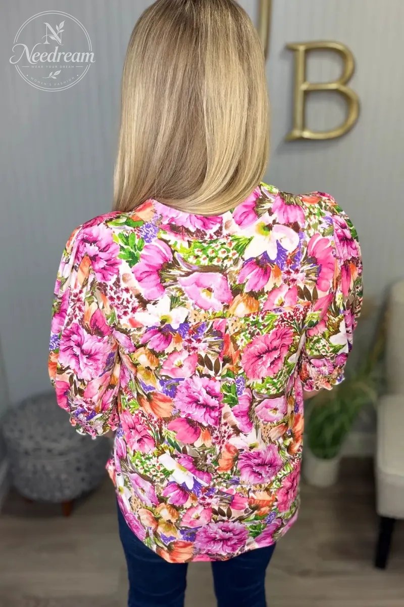 Lizzy Smock 3/4 Top