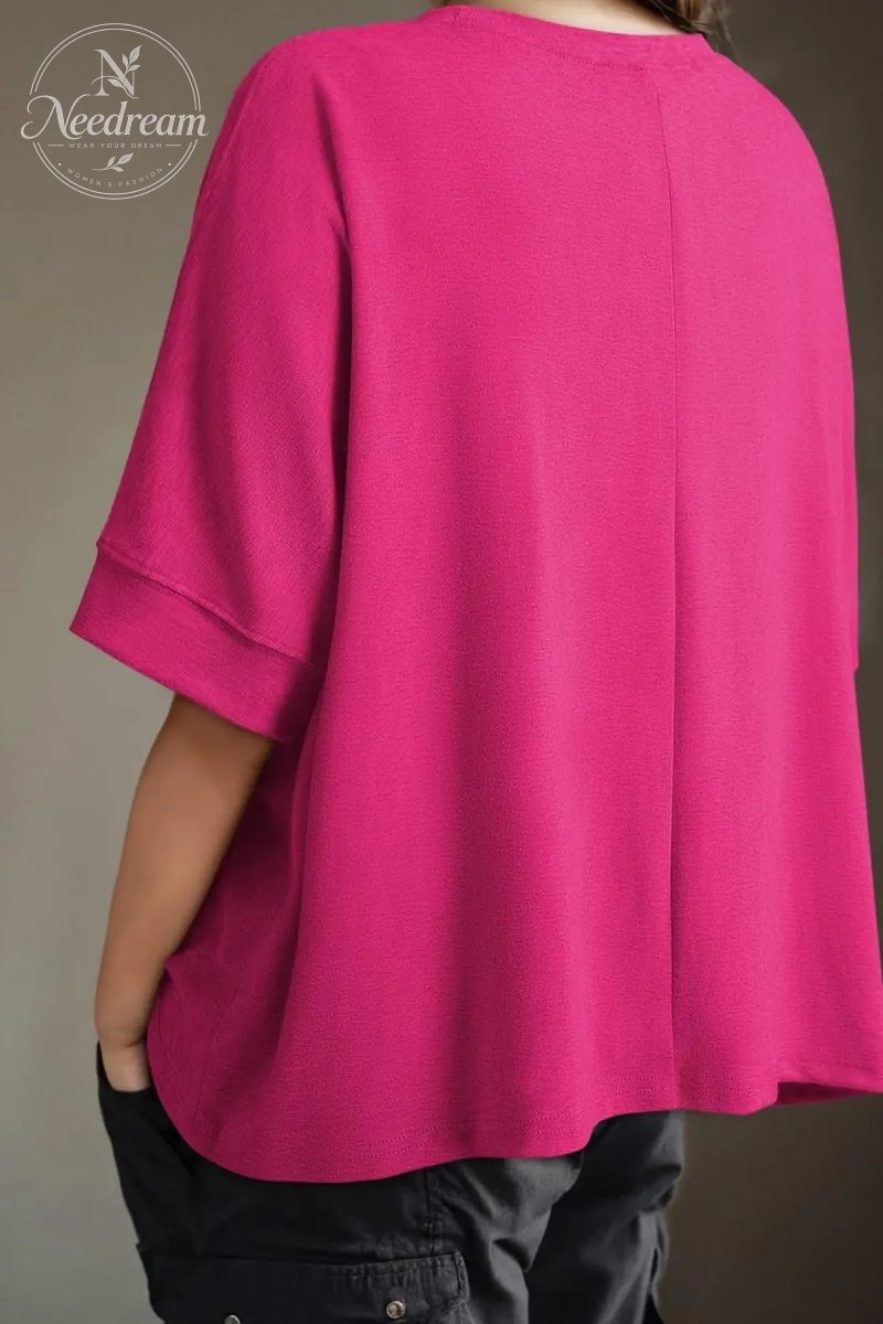 Womens Solid T Shirts for Women Loose Oversized Tops Basic Tee