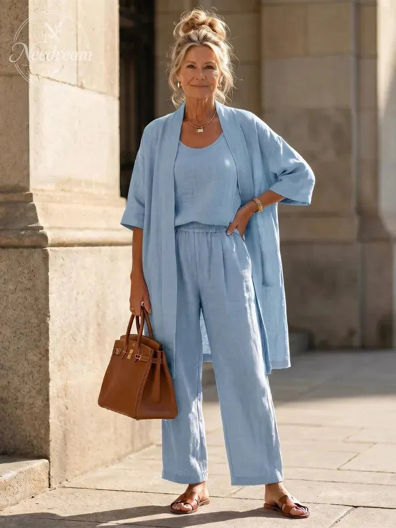 Lightweight Linen Three-Piece Set