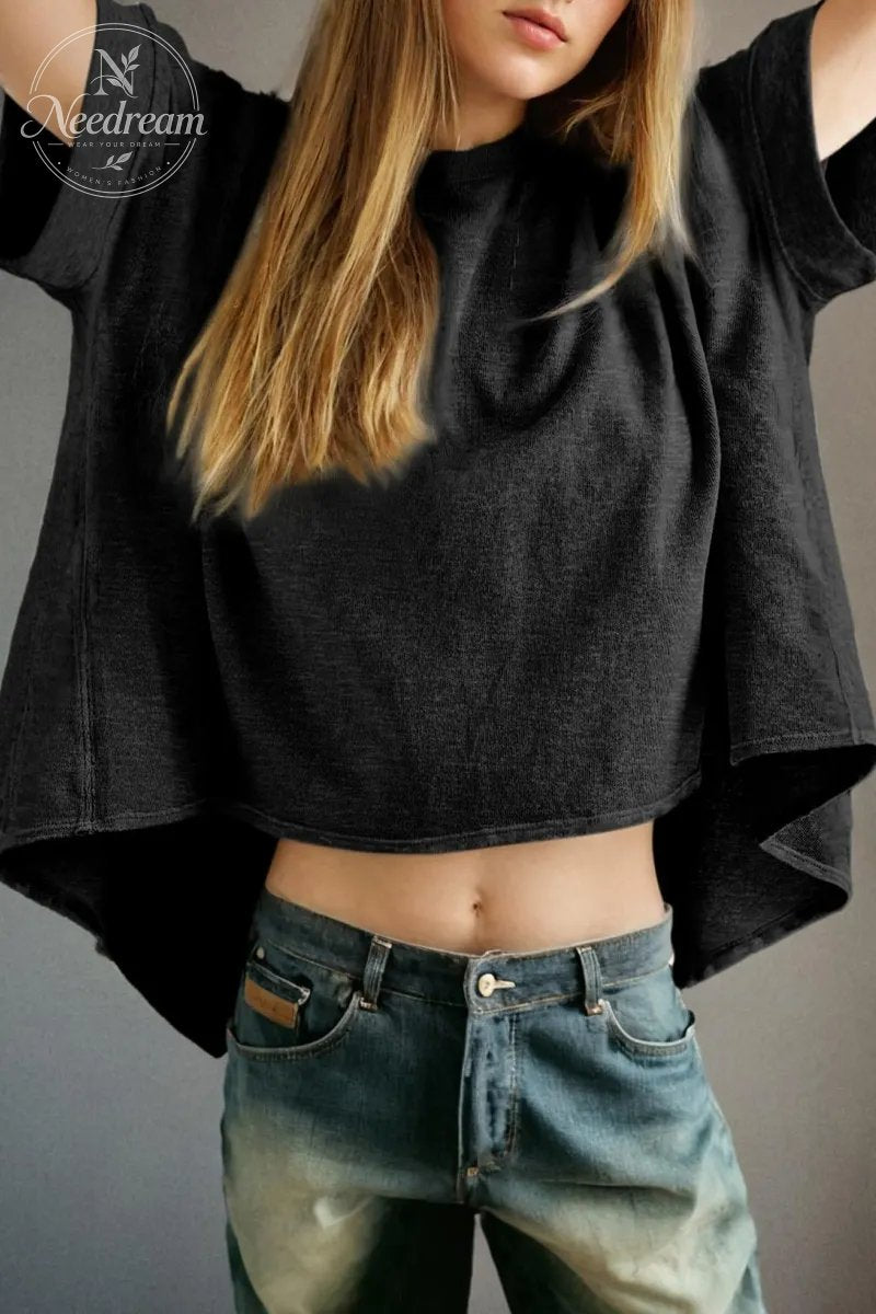 Womens Solid T Shirts for Women Loose Oversized Tops Basic Tee