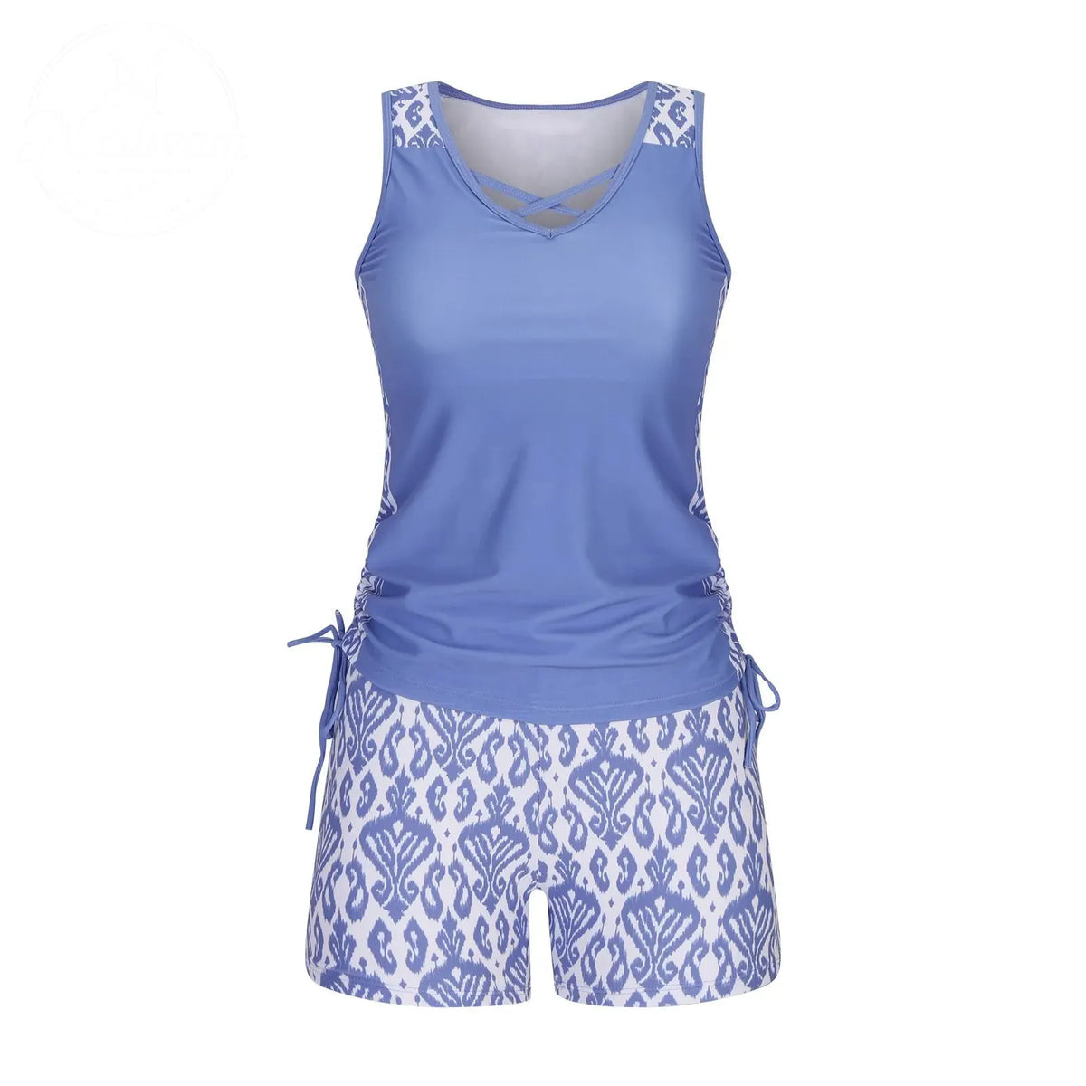 ⏰LAST DAY 60% OFF - Miraclesuit Women's Tummy Control Tankini Set with Built-In Bra – Flattering Boho Swimwear with Shorts