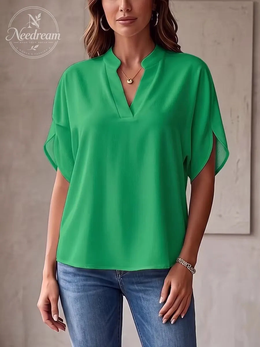 Chiffon V-Neck Top
