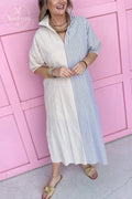 Blakely Dress - Almond/Brown