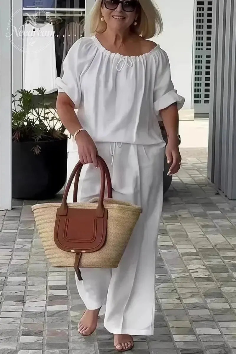 Cotton Linen Set with a Loose Fit