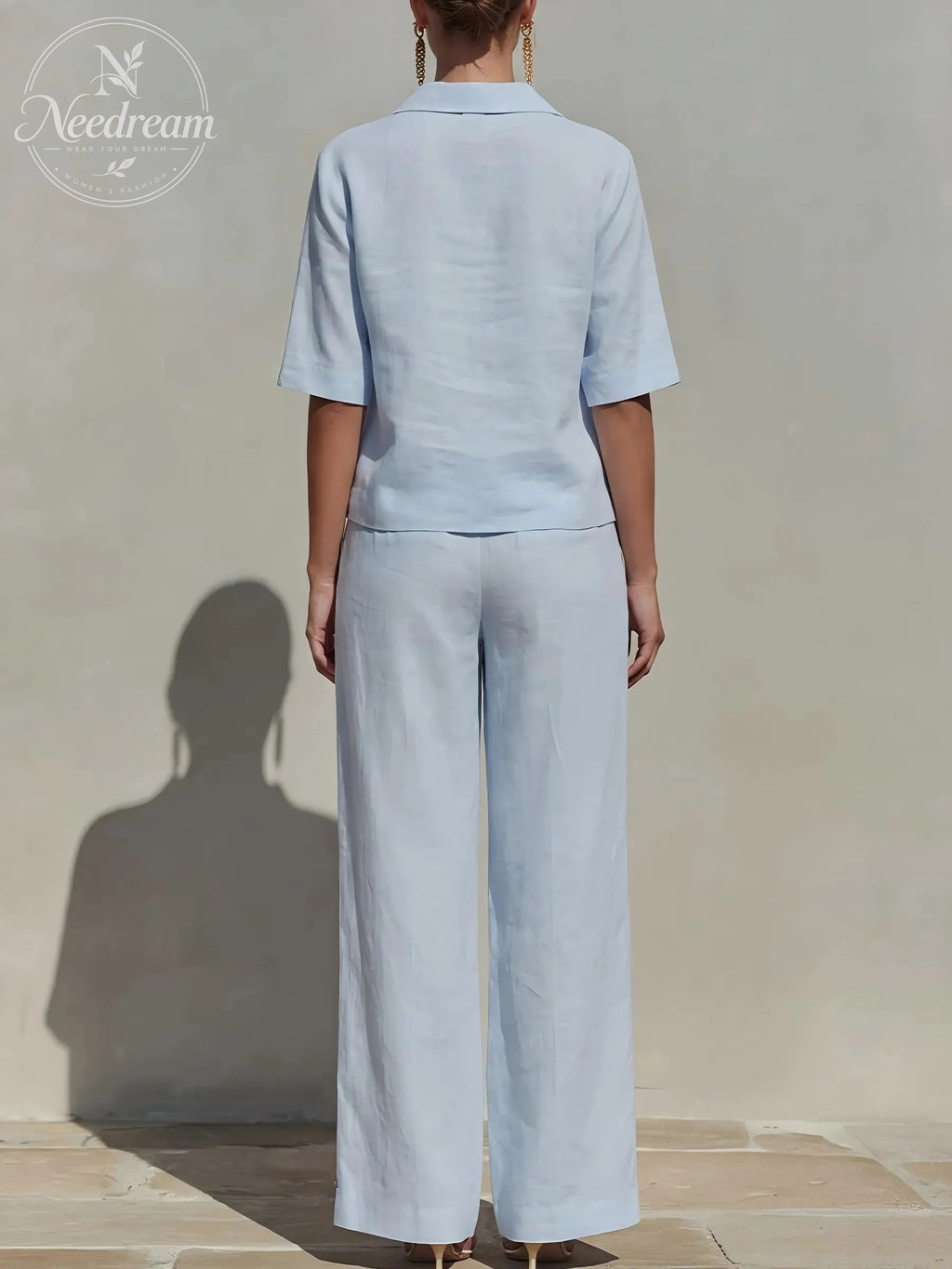 New Arrivals🔥Women's Solid Cotton Linen Two-Piece Set