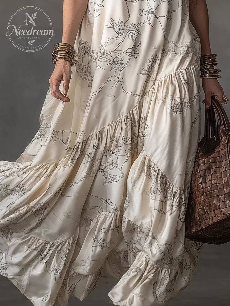 Artful Printed Relaxed Maxi Dress