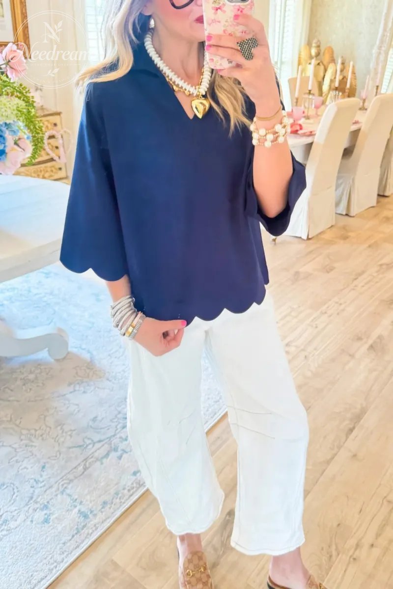 Scallop Edge Detail Solid Top