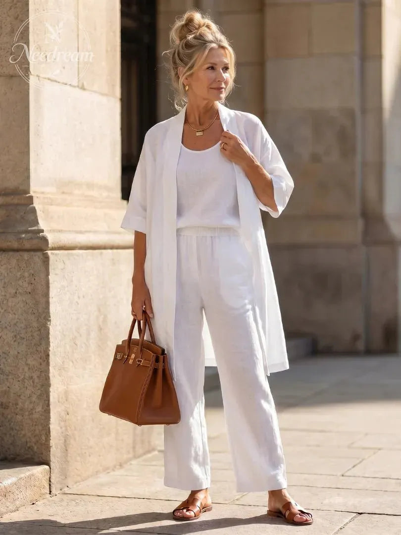 Lightweight Linen Three-Piece Set